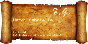 Hardi Gabriella névjegykártya